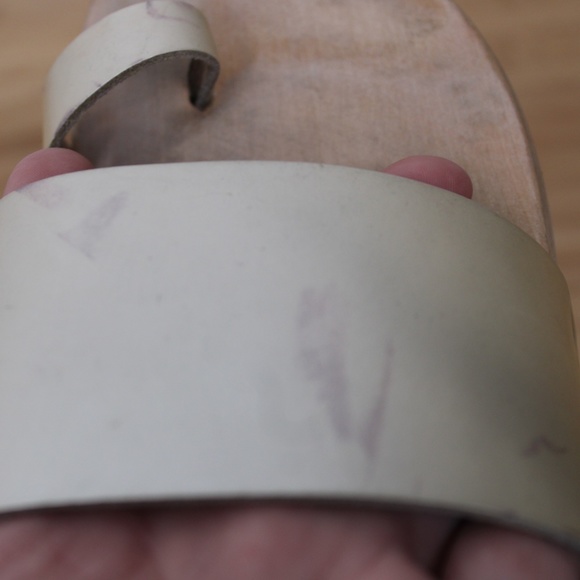 Trippen 36 Zen F Gold Leather Wood Toe Loop Slides Sandals - Picture 5 of 8